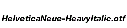 HelveticaNeue-HeavyItalic