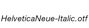 HelveticaNeue-Italic