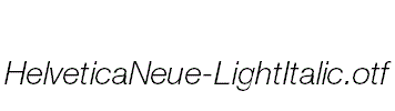 HelveticaNeue-LightItalic