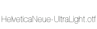 HelveticaNeue-UltraLight