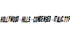 Hollywood-Hills-Condensed-Italic