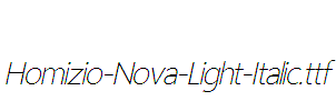 Homizio-Nova-Light-Italic