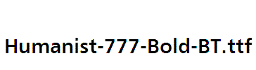 Humanist-777-Bold-BT