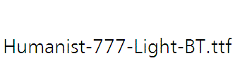 Humanist-777-Light-BT