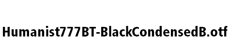 Humanist777BT-BlackCondensedB