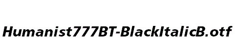 Humanist777BT-BlackItalicB