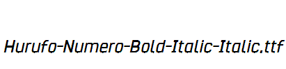 Hurufo-Numero-Bold-Italic-Italic