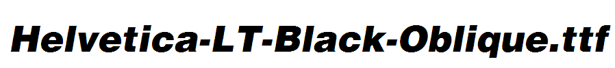 Helvetica-LT-Black-Oblique