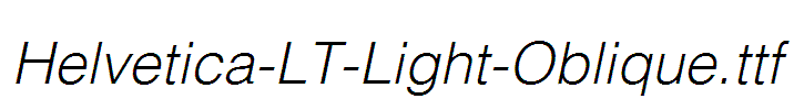 Helvetica-LT-Light-Oblique