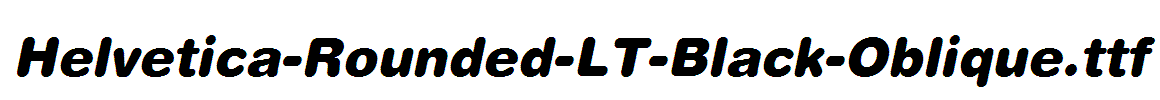 Helvetica-Rounded-LT-Black-Oblique