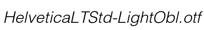 HelveticaLTStd-LightObl