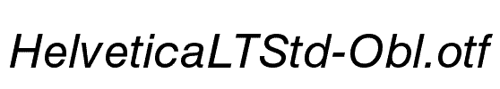 HelveticaLTStd-Obl