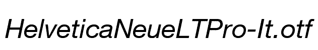 HelveticaNeueLTPro-It