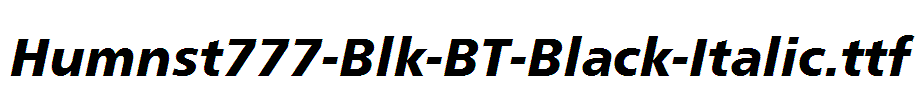 Humnst777-Blk-BT-Black-Italic