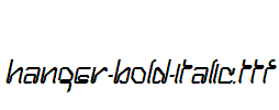 Hanger-Bold-Italic