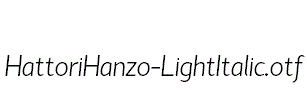 HattoriHanzo-LightItalic