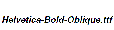 Helvetica-Bold-Oblique