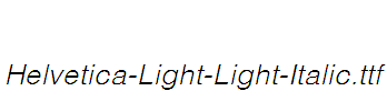 Helvetica-Light-Light-Italic