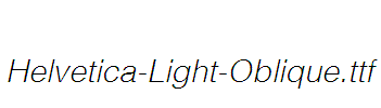 Helvetica-Light-Oblique