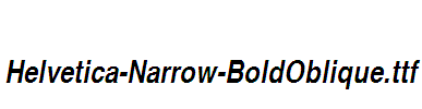 Helvetica-Narrow-BoldOblique