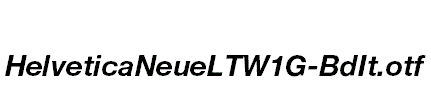 HelveticaNeueLTW1G-BdIt