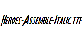 Heroes-Assemble-Italic