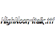 HighNoon-Italic