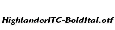 HighlanderITC-BoldItal