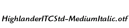 HighlanderITCStd-MediumItalic