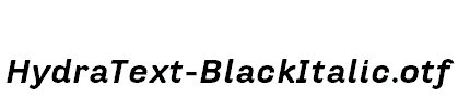 HydraText-BlackItalic