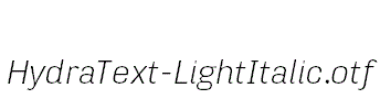 HydraText-LightItalic