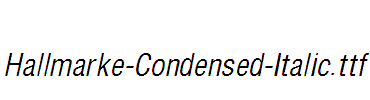 Hallmarke-Condensed-Italic