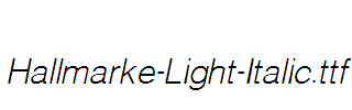 Hallmarke-Light-Italic