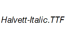 Halvett-Italic