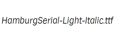 HamburgSerial-Light-Italic