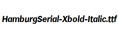 HamburgSerial-Xbold-Italic