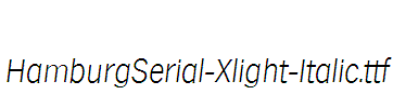 HamburgSerial-Xlight-Italic