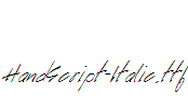 HandScript-Italic