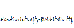 HandScriptLefty-Bold-Italic