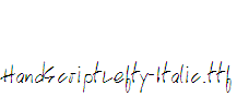 HandScriptLefty-Italic