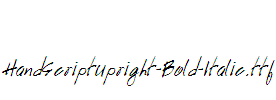 HandScriptUpright-Bold-Italic