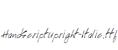 HandScriptUpright-Italic