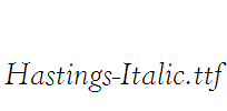 Hastings-Italic