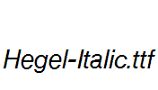 Hegel-Italic