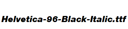 Helvetica-96-Black-Italic