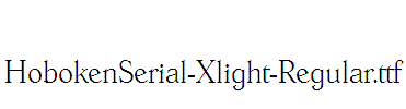 HobokenSerial-Xlight-Regular
