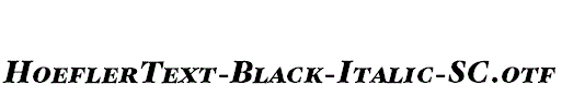 HoeflerText-Black-Italic-SC