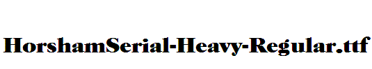 HorshamSerial-Heavy-Regular