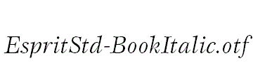 EspritStd-BookItalic