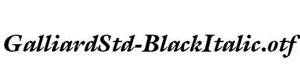 GalliardStd-BlackItalic